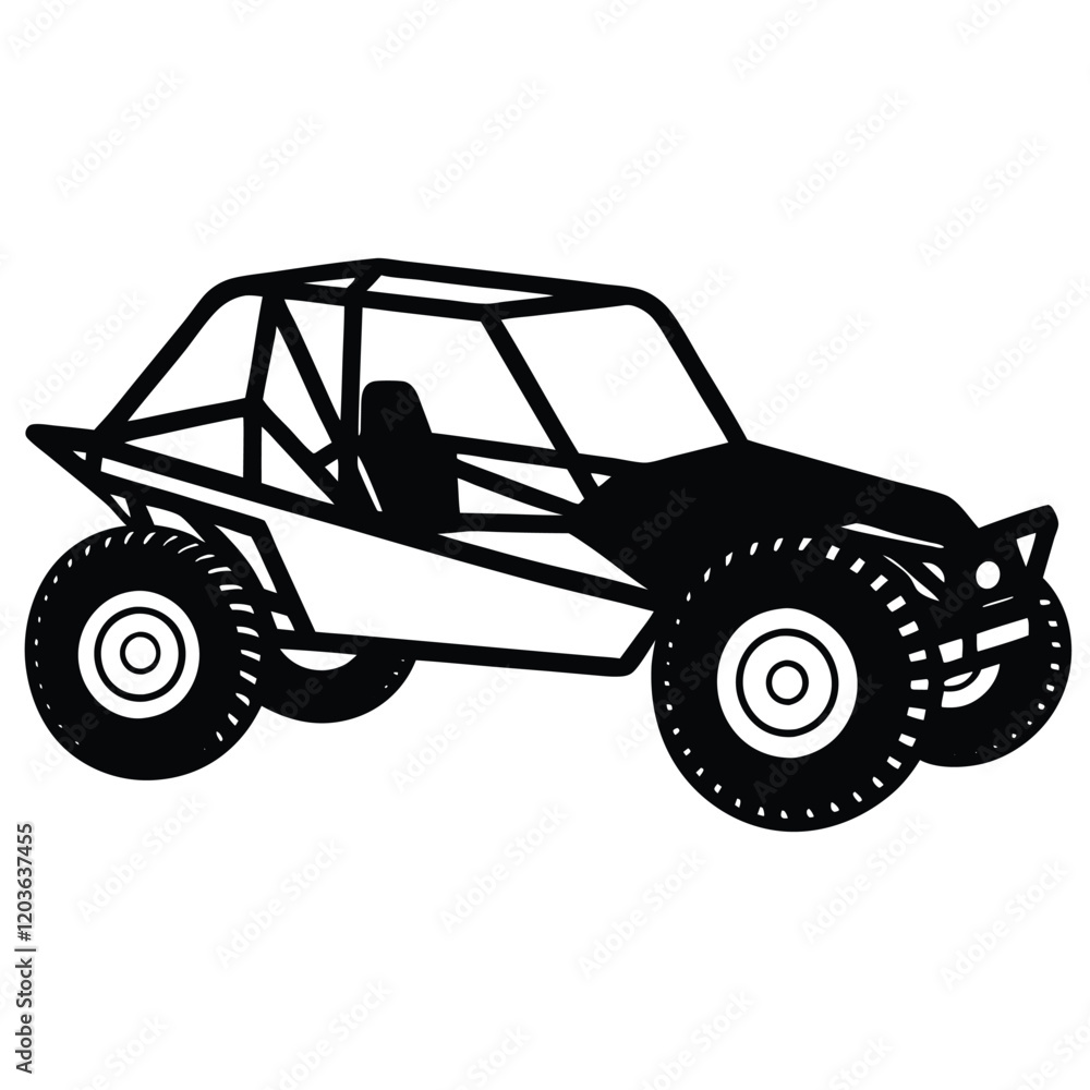 Obraz premium Custom Dune Buggy Vector Illustration for Extreme Off-Road Adventures