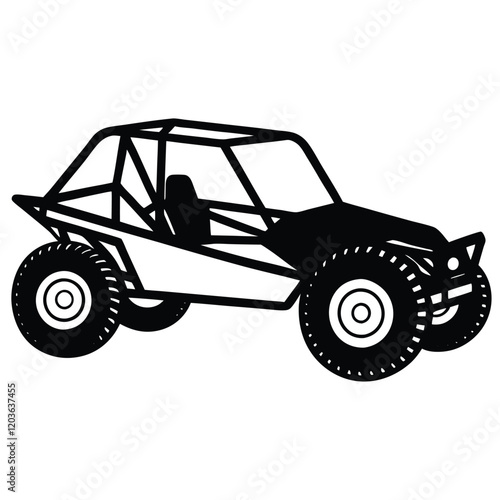 Custom Dune Buggy Vector Illustration  for Extreme Off-Road Adventures