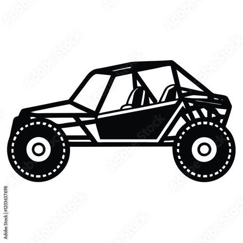 Custom Dune Buggy Vector Illustration  for Extreme Off-Road Adventures
