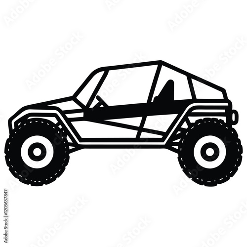 Custom Dune Buggy Vector Illustration  for Extreme Off-Road Adventures
