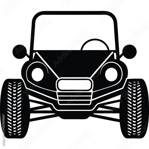 Custom Dune Buggy Vector Illustration  for Extreme Off-Road Adventures