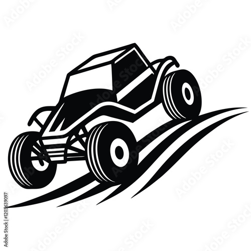 Custom Dune Buggy Vector Illustration  for Extreme Off-Road Adventures
