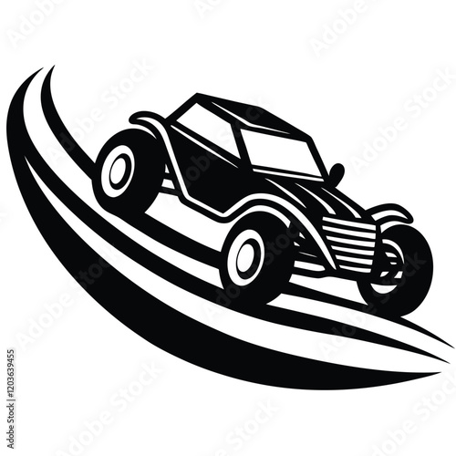 Custom Dune Buggy Vector Illustration  for Extreme Off-Road Adventures