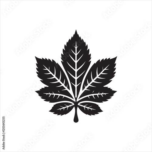 vector leaf silhouette