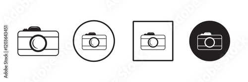 Camera icon vector. photo camera sign and symbol. photography icon.