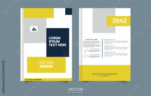 Corporate identity cover business vector design, Flyer brochure advertising abstract background, Leaflet Modern poster magazine layout template, Annual report for presentation.