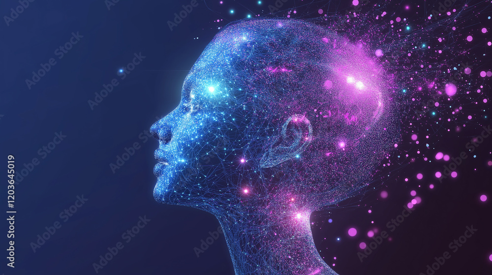 Digital technology futuristic Ai big data blue purple background Digital technology futuristic Ai big data blue purple background