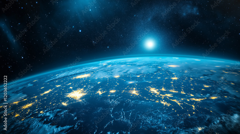 Obraz premium Sustainable data coming from Earth