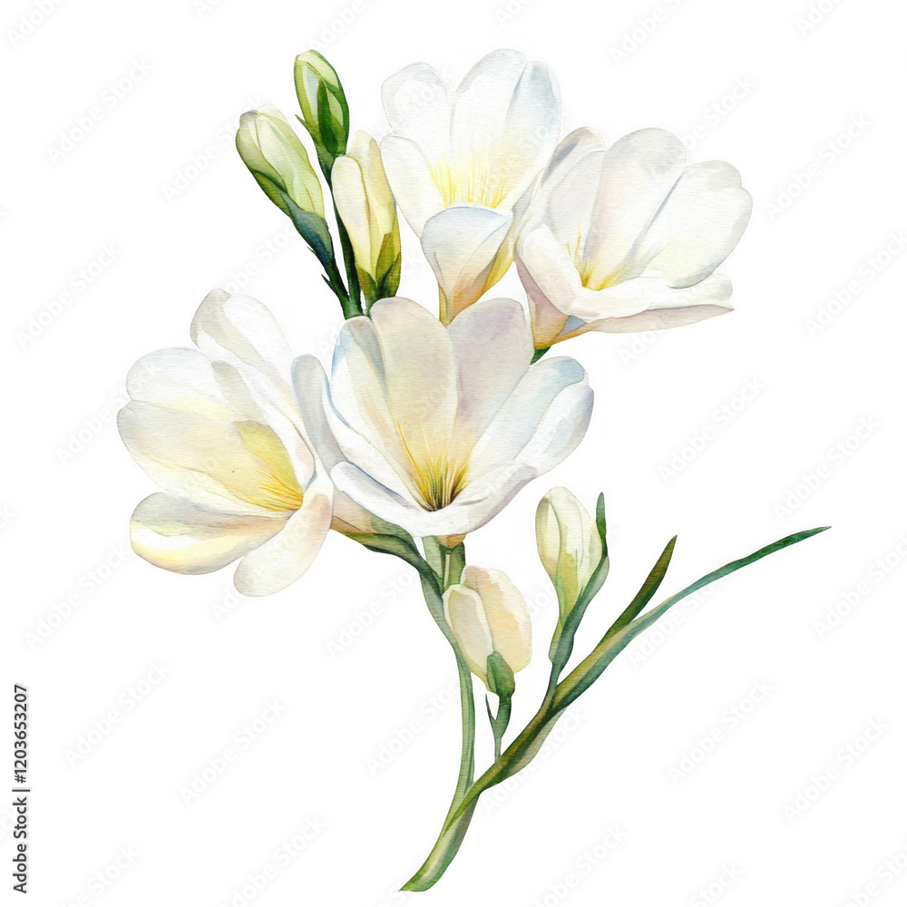 Naklejka premium Elegant Flower Clipart Vector Illustration