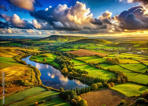 Dramatic Landscape of Omagh, County Tyrone, Northern Ireland photo