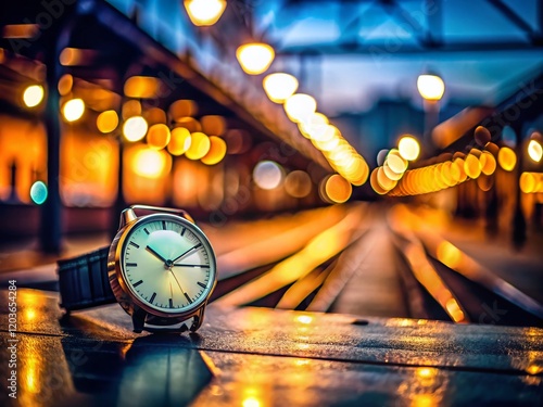 Dramatic Low Light Train Station Watch - Time Lapse Photography photo