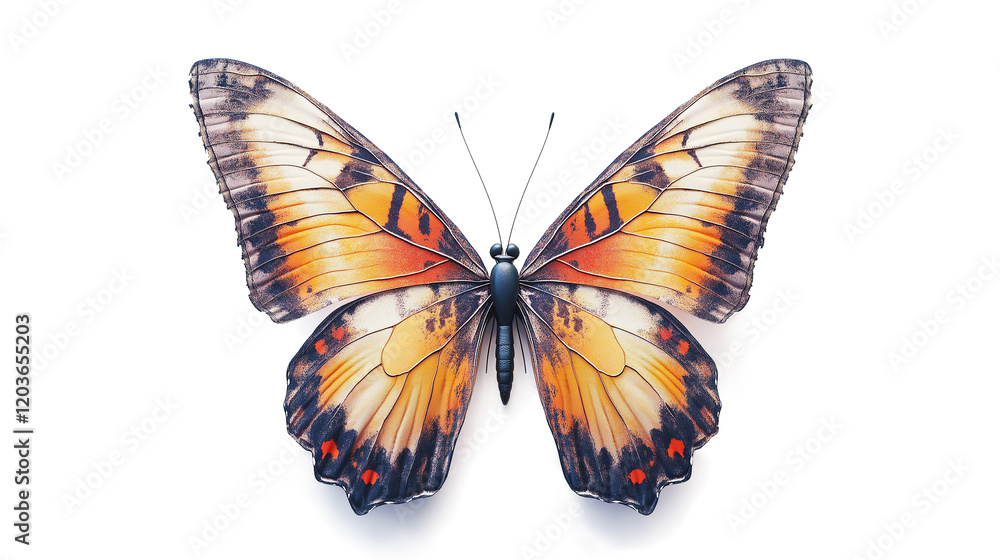 Fototapeta premium Aesthetic Butterfly isolated on a white background