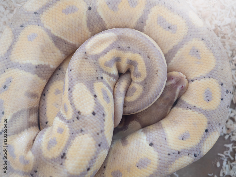 Snake are popular pet in Thailand in the acrylic cabinet waiting to be sold.