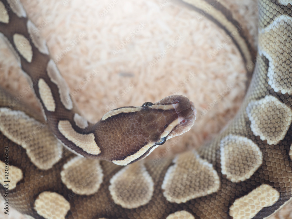 Snake are popular pet in Thailand in the acrylic cabinet waiting to be sold.