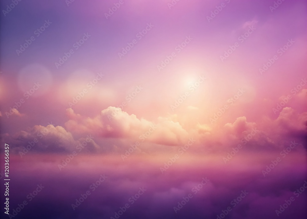 Fototapeta premium Dreamy Purple Pink Gradient Background: Grainy Blurred Texture Wallpaper, Empty Space Template