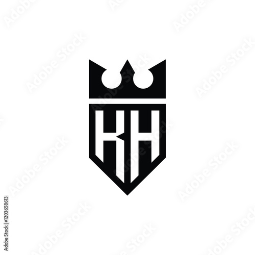 KH monogram logo design letter text name symbol monochrome logotype alphabet character simple logo