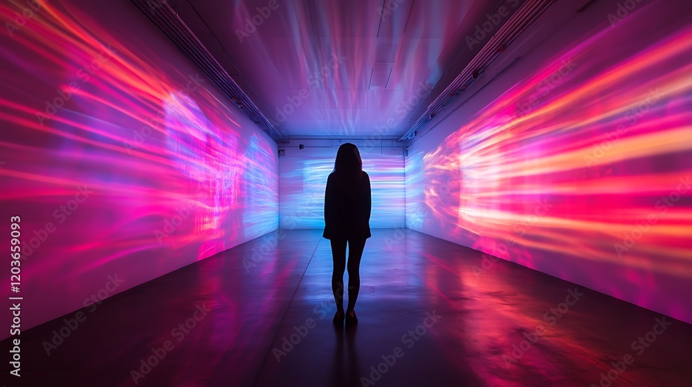 Behind the visual dynamic light projections in contemporary art installation Behind the visual dynamic light projections in contemporary art installation