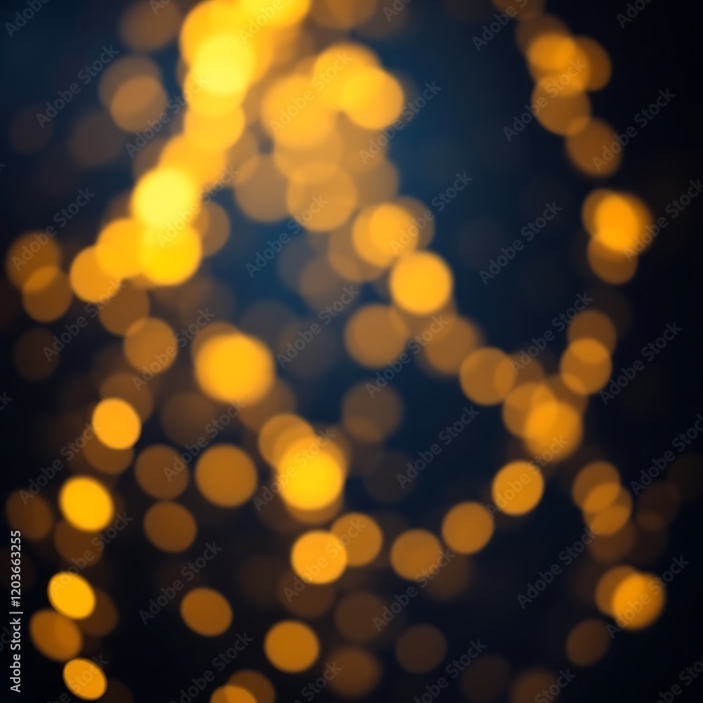 Abstract gold bokeh lights on dark background. Abstract gold bokeh lights on dark background.