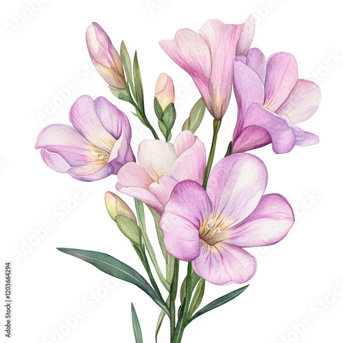 Elegant Flower Clipart Vector Illustration