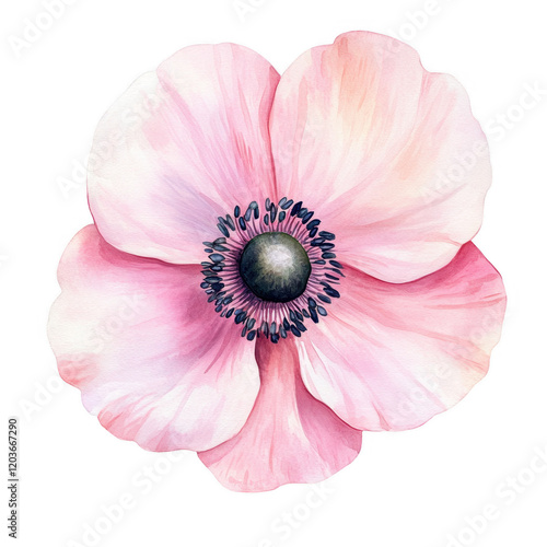 Elegant Flower Clipart Vector Illustration