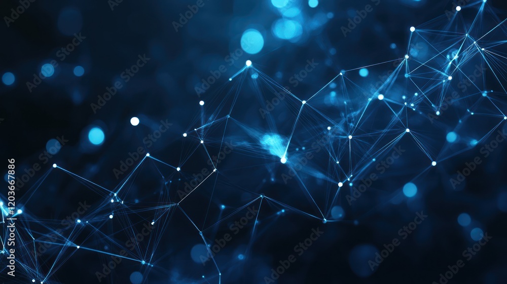 Abstract Network Connection: Digital Nodes and Lines Abstract Network Connection: Digital Nodes and Lines