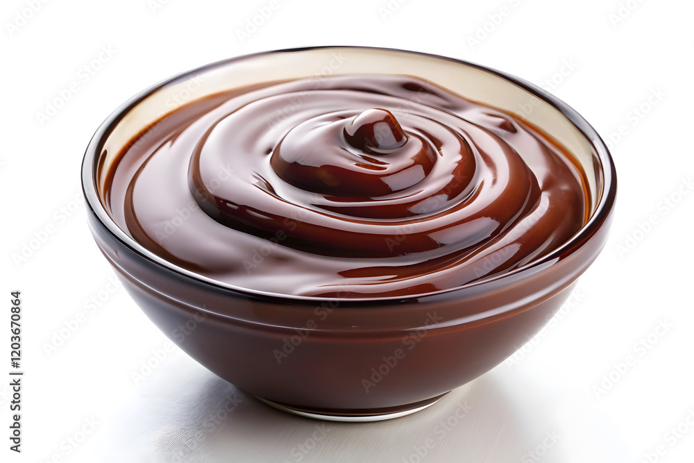 Delicious Chocolate Sauce in a Glass Bowl Delicious Chocolate Sauce in a Glass Bowl