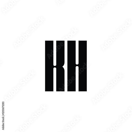 KH monogram logo design letter text name symbol monochrome logotype alphabet character simple logo