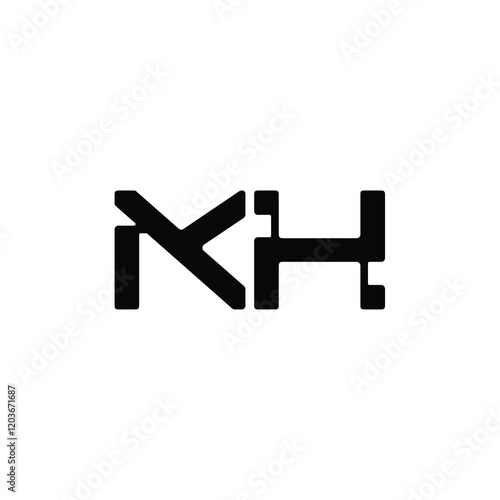 KH monogram logo design letter text name symbol monochrome logotype alphabet character simple logo