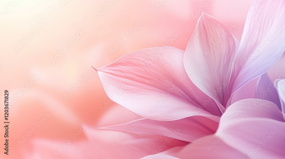 Fototapeta premium Pastel Pink Flower Petals: A Soft and Dreamy Floral Image