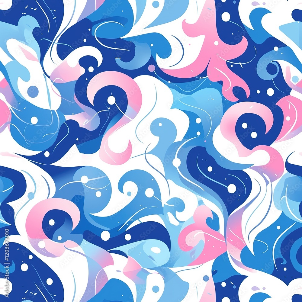 Dynamic swirls of blue and pink abstract art modern design digital artwork vibrant environment eye-level view Dynamic swirls of blue and pink abstract art modern design digital artwork vibrant environment eye-level view