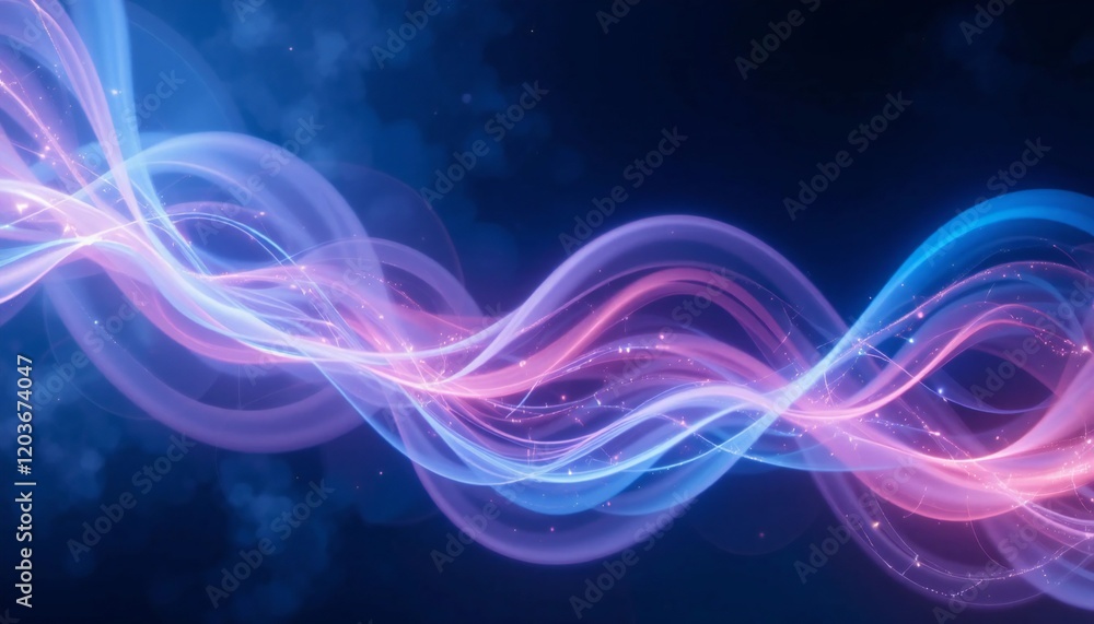 Obraz premium Abstract Flow of Blue and Pink Light