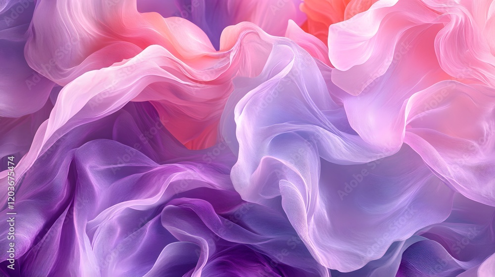 Obraz premium Abstract Purple Pink Swirling Fabric Texture