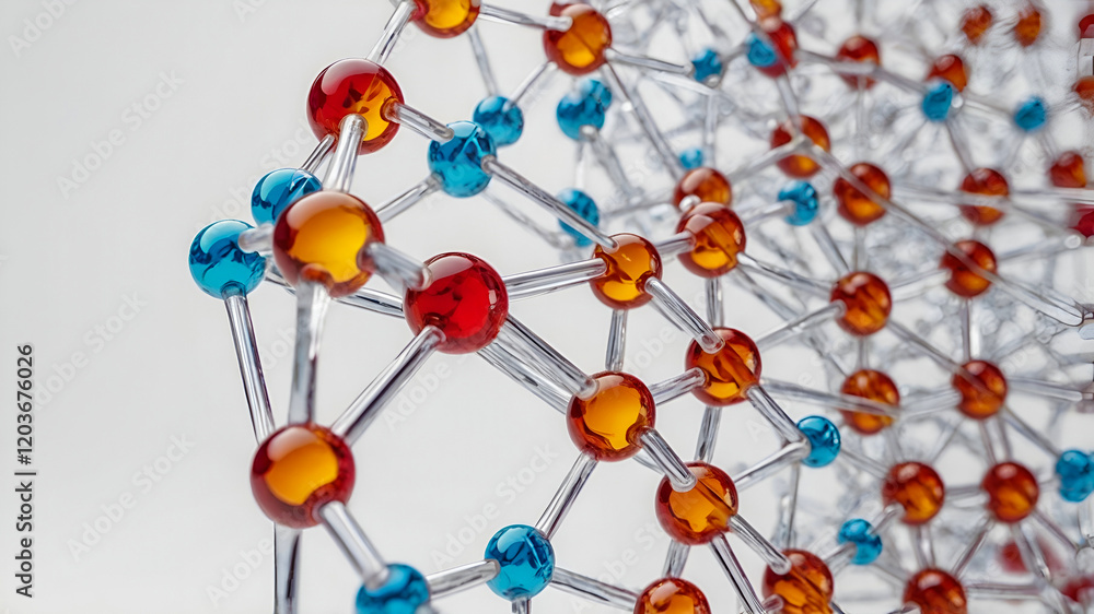 A Close up illustration of Cholesterol structure colorfully represented against a white background for research studies in Medical science. A Close up illustration of Cholesterol structure colorfully represented against a white background for research studies in Medical science.
