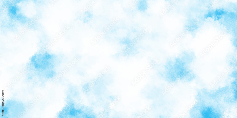 Soft and cloudy blue sky Watercolor background texture, cloudy and soft sky blue blurred and grainy Blue powder explosion, The sky blue texture clouds, blue watercolor paper texture background. Soft and cloudy blue sky Watercolor background texture, cloudy and soft sky blue blurred and grainy Blue powder explosion, The sky blue texture clouds, blue watercolor paper texture background.