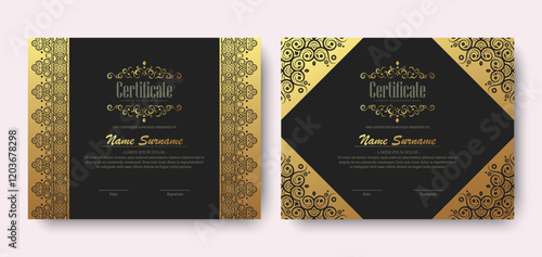 Luxury achievement certificate best award diploma design