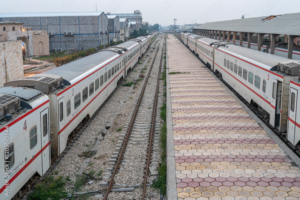 Basra railway station, Train traffic between Baghdad and Basra, Iraq