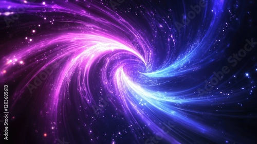 Abstract digital illustration depicting a glowing