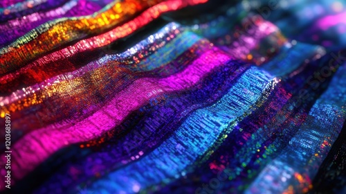 Colorful Shimmering Waves of Light on a Wavy Surface