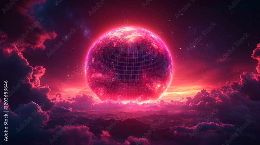 Futuristic earth visualization with digital grid and vivid terrain for technology or design concepts Futuristic earth visualization with digital grid and vivid terrain for technology or design concepts