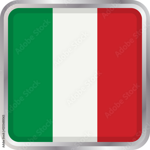 Italian flag icon in a rectangular shape with rounded corners. Vector icon on a transparent background Free Download Italian flag icon in a rectangular shape with rounded corners. Vector icon on a transparent background - GFXLoad