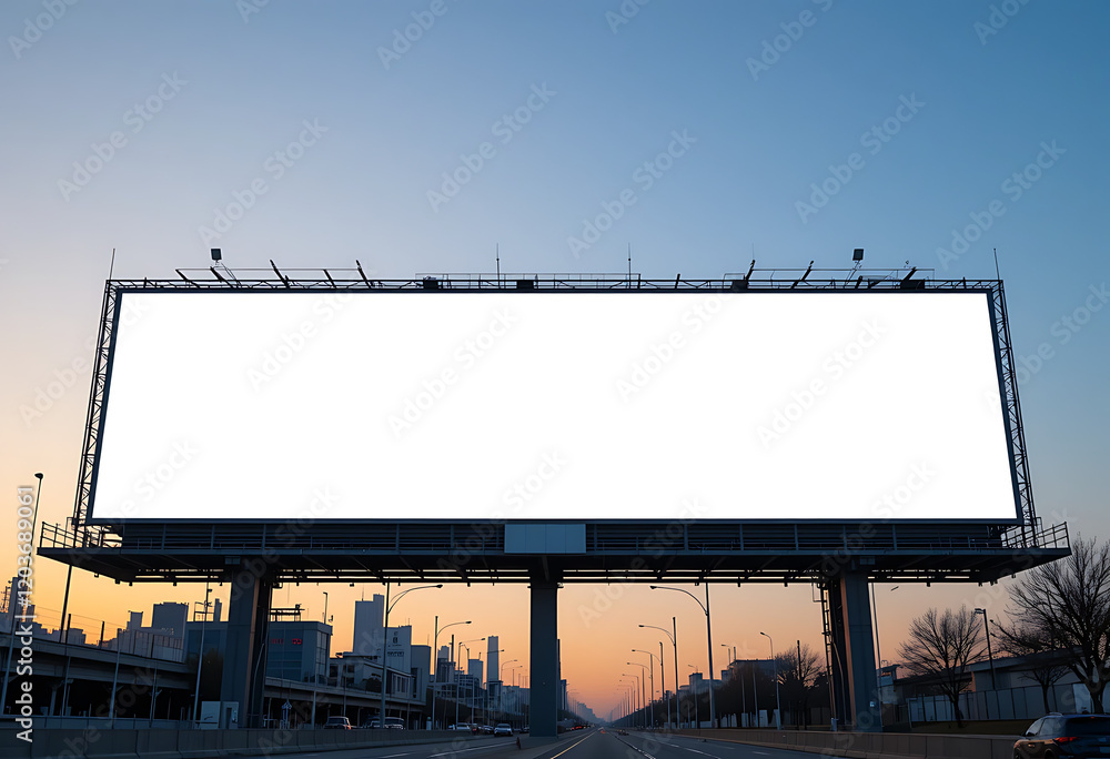 Blank billboard ready to use for mockup advertisement, out of home marketing street media Blank billboard ready to use for mockup advertisement, out of home marketing street media