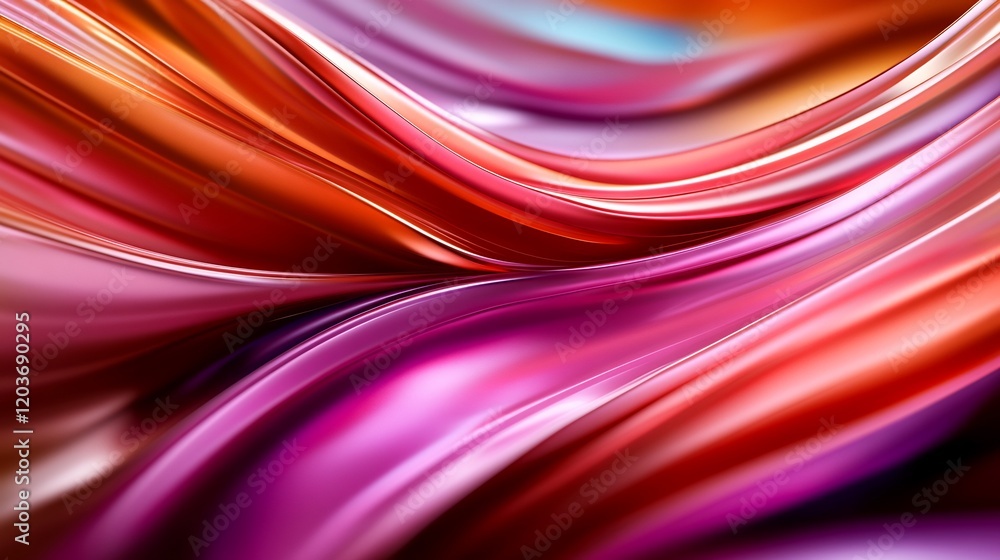 Fototapeta premium Abstract Swirling Hues: A Symphony of Red and Pink
