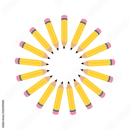Colorful Pencil Isolated for Digital and Print Projects
