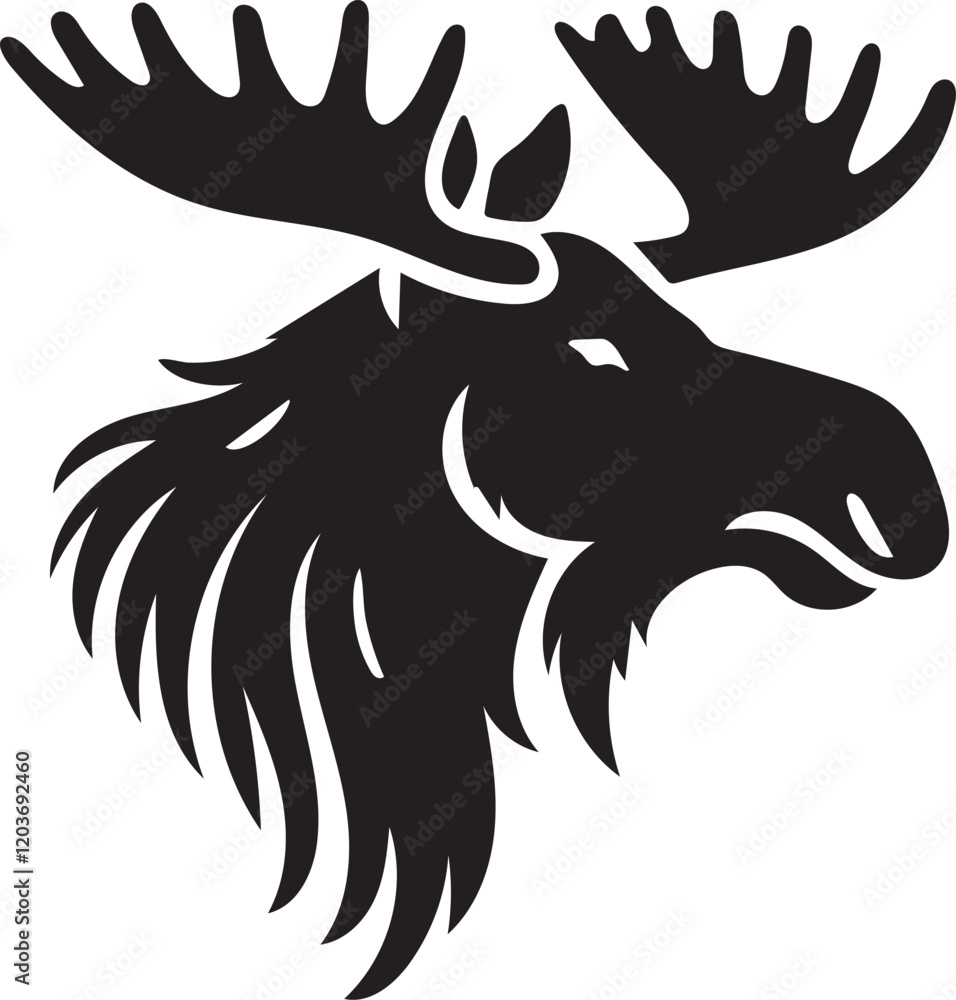 Fototapeta premium silhouette of a moose