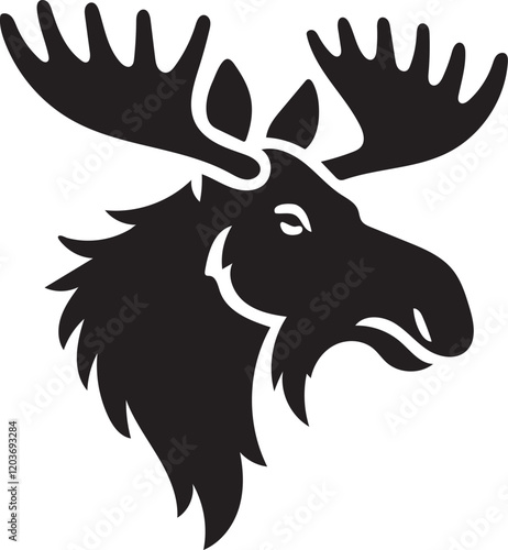 moose head silhouette photo