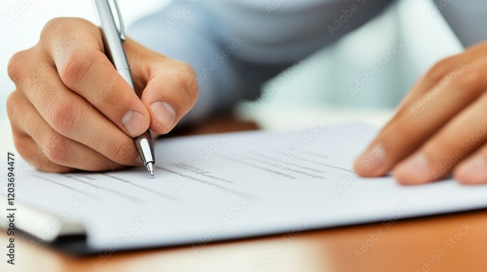 A Confident businessman signing a contract, surrounded by financial documents, symbolizing price guarantees and business security. A Confident businessman signing a contract, surrounded by financial documents, symbolizing price guarantees and business security.