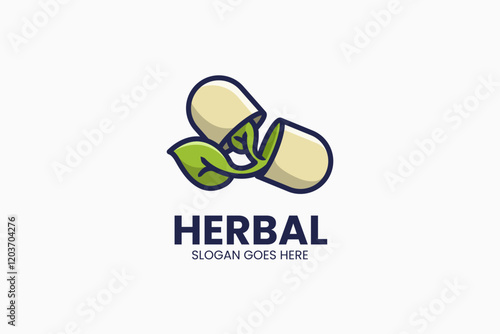 Wallpaper Mural Herbal Medicine Logo. Vector Illustration Torontodigital.ca