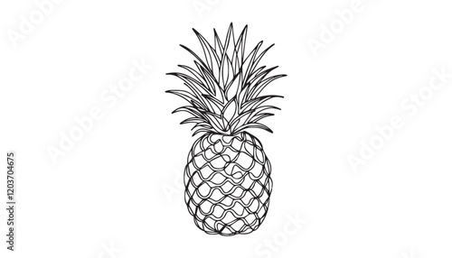 pineapple isolated on white