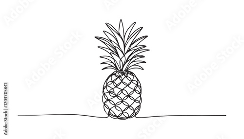 hand drawn sketch of pineapple