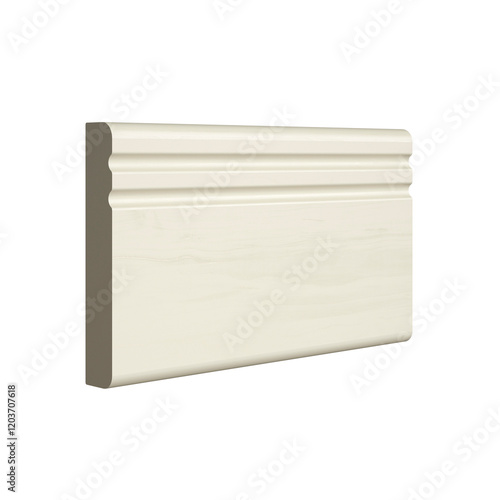 3d render of a skirting board floor, skirting board